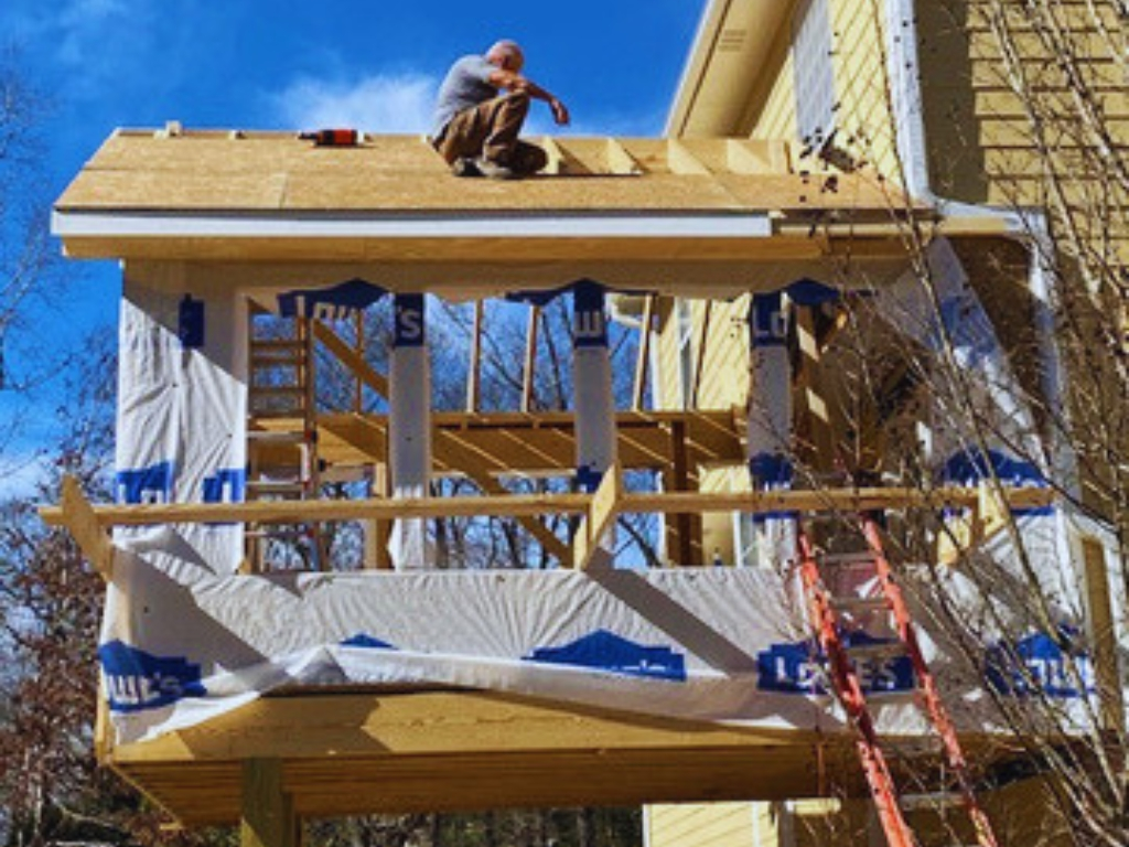 Roof on addition in Michigan - completed construction project
