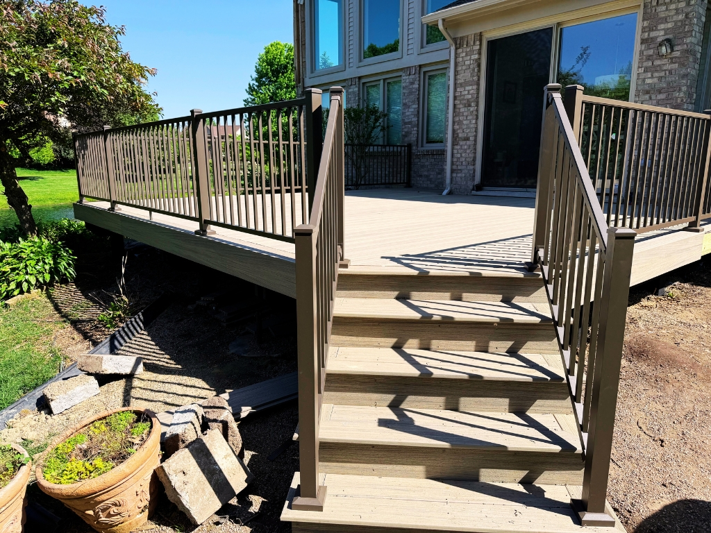 Finished custom deck in Michigan by Thomas Scott Development LLC - completed construction project